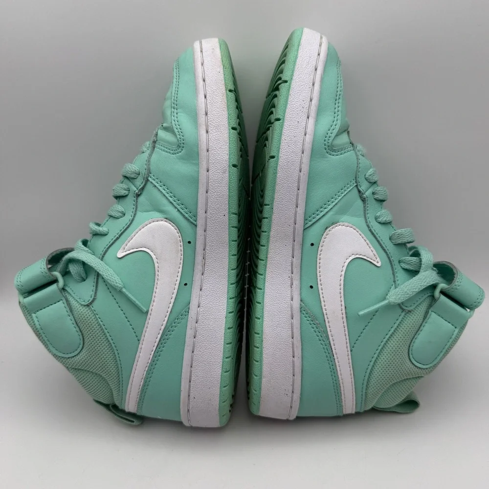 Nike Court Borough Mid 2 Mint Green Sneakers High Top‎ Shoes Kids Size 5.5Y